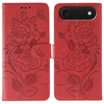 เคสโทรศัพท์หนังปั๊มลายกุหลาบผีเสื้อ สำหรับ iPhone 17e / 16e, สำหรับ iPhone 17 Pro Max, สำหรับ iPhone 17 Pro, สำหรับ iPhone 17, สำหรับ iPhone Air