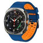 สายรัดนาฬิกาซิลิโคนสองสีระบายอากาศได้ สำหรับ Samsung Galaxy Watch Ultra 47mm / Ultra 2025