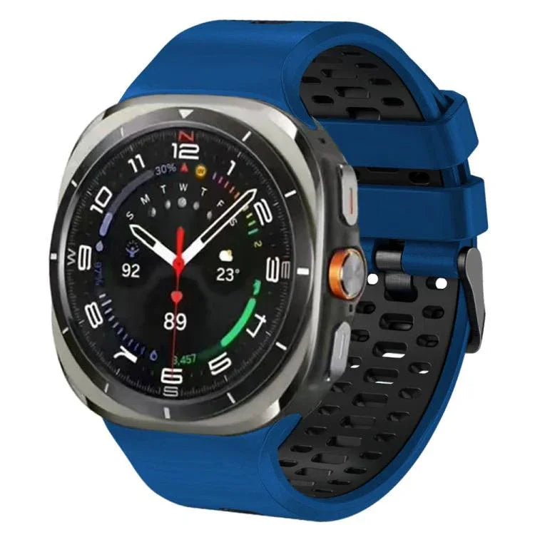 สายรัดนาฬิกาซิลิโคนสองสีระบายอากาศได้ สำหรับ Samsung Galaxy Watch Ultra 47mm / Ultra 2025