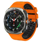 สายรัดนาฬิกาซิลิโคนสองสีระบายอากาศได้ สำหรับ Samsung Galaxy Watch Ultra 47mm / Ultra 2025