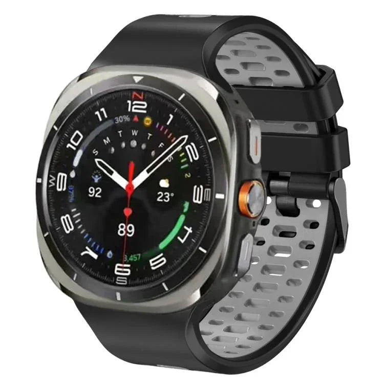 สายรัดนาฬิกาซิลิโคนสองสีระบายอากาศได้ สำหรับ Samsung Galaxy Watch Ultra 47mm / Ultra 2025