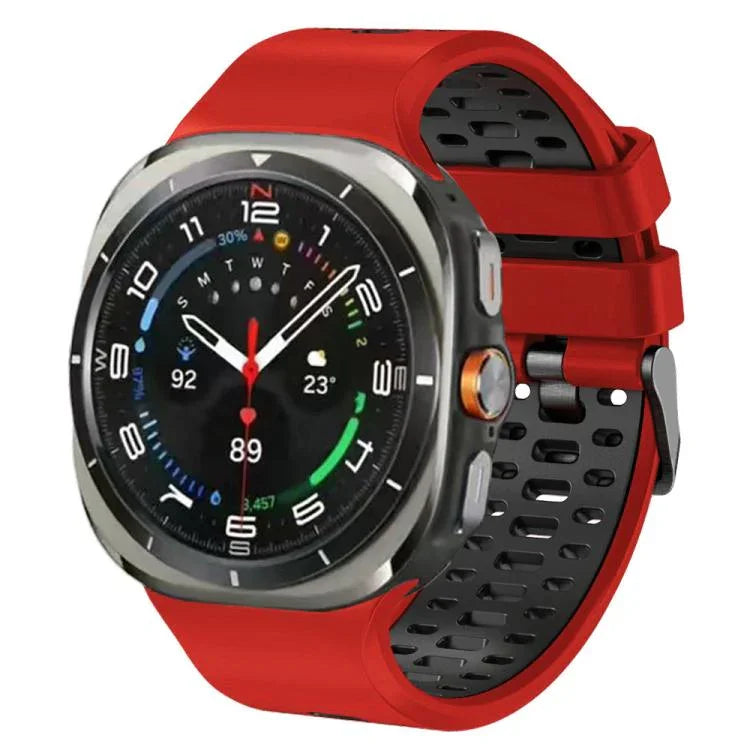 สายรัดนาฬิกาซิลิโคนสองสีระบายอากาศได้ สำหรับ Samsung Galaxy Watch Ultra 47mm / Ultra 2025
