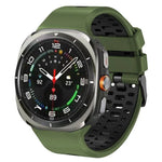 สายรัดนาฬิกาซิลิโคนสองสีระบายอากาศได้ สำหรับ Samsung Galaxy Watch Ultra 47mm / Ultra 2025