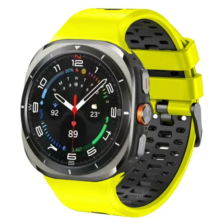 สายรัดนาฬิกาซิลิโคนสองสีระบายอากาศได้ สำหรับ Samsung Galaxy Watch Ultra 47mm / Ultra 2025