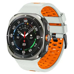 สายรัดนาฬิกาซิลิโคนสองสีระบายอากาศได้ สำหรับ Samsung Galaxy Watch Ultra 47mm / Ultra 2025