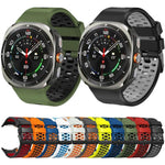 สายรัดนาฬิกาซิลิโคนสองสีระบายอากาศได้ สำหรับ Samsung Galaxy Watch Ultra 47mm / Ultra 2025