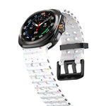 สายรัดนาฬิกาซิลิโคนจุดสีสันสดใสหัวเข็มขัดคู่ สำหรับ Samsung Galaxy Watch Ultra 47mm / Ultra 2025