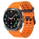 สายรัดนาฬิกาซิลิโคนจุดสีสันสดใสหัวเข็มขัดคู่ สำหรับ Samsung Galaxy Watch Ultra 47mm / Ultra 2025