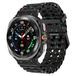 สายรัดนาฬิกาซิลิโคนจุดสีสันสดใสหัวเข็มขัดคู่ สำหรับ Samsung Galaxy Watch Ultra 47mm / Ultra 2025