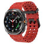 สายรัดนาฬิกาซิลิโคนจุดสีสันสดใสหัวเข็มขัดคู่ สำหรับ Samsung Galaxy Watch Ultra 47mm / Ultra 2025