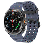 สายรัดนาฬิกาซิลิโคนจุดสีสันสดใสหัวเข็มขัดคู่ สำหรับ Samsung Galaxy Watch Ultra 47mm / Ultra 2025