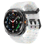 สายรัดนาฬิกาซิลิโคนจุดสีสันสดใสหัวเข็มขัดคู่ สำหรับ Samsung Galaxy Watch Ultra 47mm / Ultra 2025