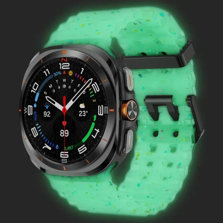 สายรัดนาฬิกาซิลิโคนจุดสีสันสดใสหัวเข็มขัดคู่ สำหรับ Samsung Galaxy Watch Ultra 47mm / Ultra 2025