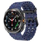 สายรัดนาฬิกาซิลิโคนจุดสีสันสดใสหัวเข็มขัดคู่ สำหรับ Samsung Galaxy Watch Ultra 47mm / Ultra 2025