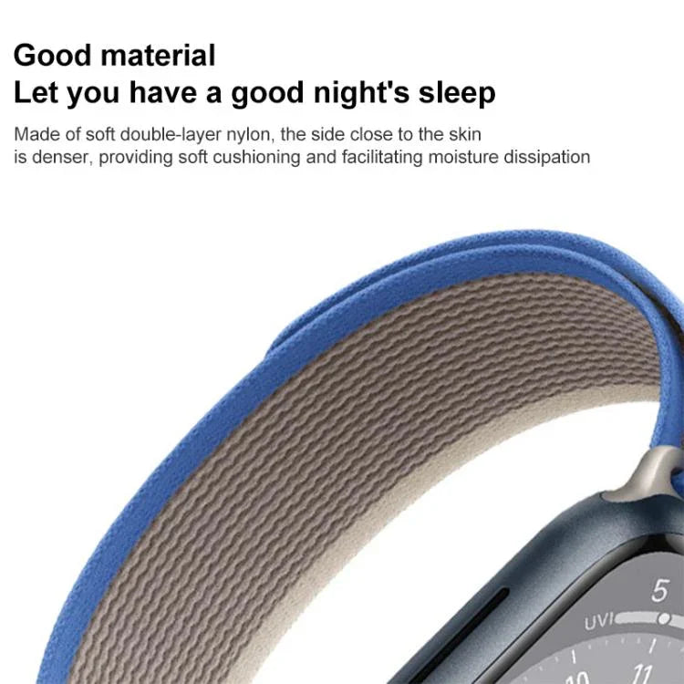 สายรัดนาฬิกาไนลอนแบบห่วงสองส่วน xDfind สำหรับ Apple Watch 46mm / 49mm / 45mm / 44mm, สำหรับ Apple Watch 42mm / 41mm / 40mm / 38mm