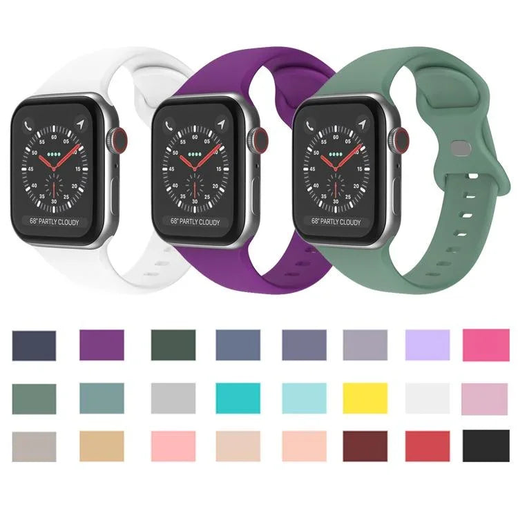 สายรัดนาฬิกาซิลิโคนหัวเข็มขัดผีเสื้อ xDfind สำหรับ Apple Watch 46mm / 49mm / 45mm / 44mm, สำหรับ Apple Watch 42mm / 41mm / 40mm / 38mm