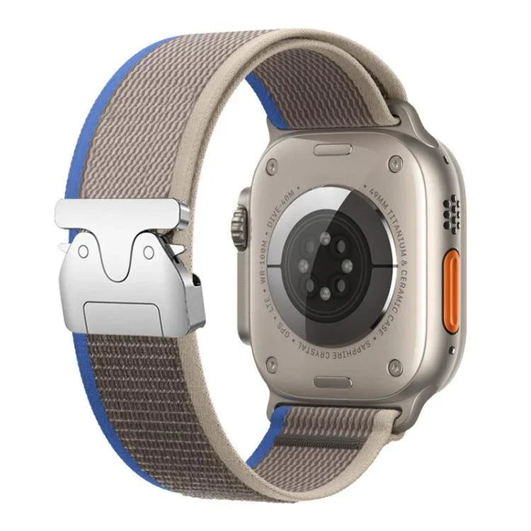 สายรัดนาฬิกาไนลอนแบบห่วงปุ่มสแน็ปหัวเข็มขัดไทเทเนียม xDfind สำหรับ Apple Watch 46mm / 49mm / 45mm / 44mm, สำหรับ Apple Watch 42mm / 41mm / 40mm / 38mm