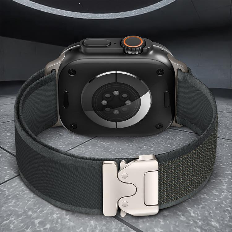 สายรัดนาฬิกาไนลอนแบบห่วงปุ่มสแน็ปหัวเข็มขัดไทเทเนียม xDfind สำหรับ Apple Watch 46mm / 49mm / 45mm / 44mm, สำหรับ Apple Watch 42mm / 41mm / 40mm / 38mm