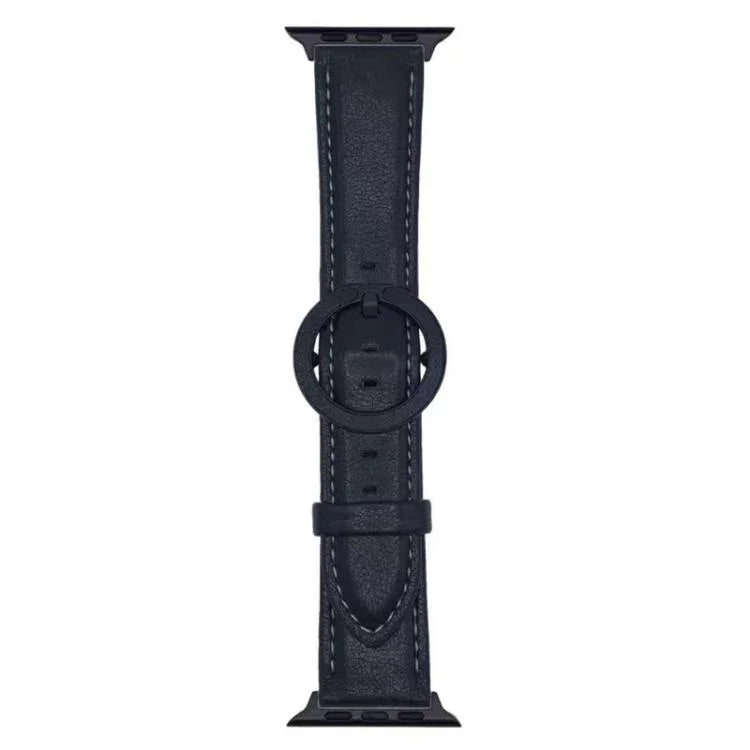 สายรัดนาฬิกาหนังหัวเข็มขัดกลม xDfind สำหรับ Apple Watch 46mm / 49mm / 45mm / 44mm, สำหรับ Apple Watch 42mm / 41mm / 40mm / 38mm