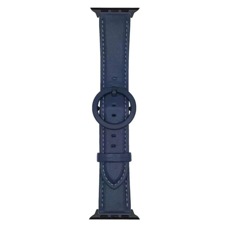 สายรัดนาฬิกาหนังหัวเข็มขัดกลม xDfind สำหรับ Apple Watch 46mm / 49mm / 45mm / 44mm, สำหรับ Apple Watch 42mm / 41mm / 40mm / 38mm