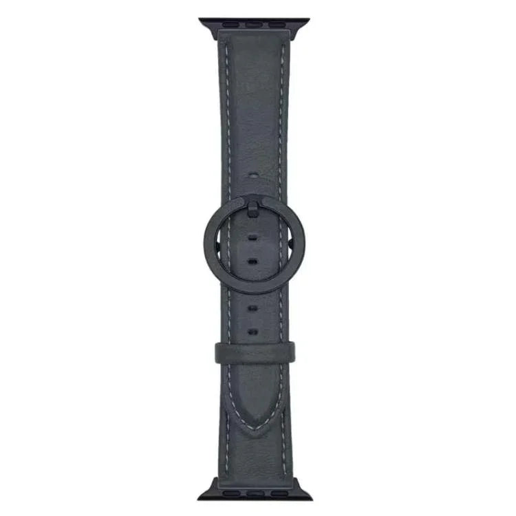 สายรัดนาฬิกาหนังหัวเข็มขัดกลม xDfind สำหรับ Apple Watch 46mm / 49mm / 45mm / 44mm, สำหรับ Apple Watch 42mm / 41mm / 40mm / 38mm