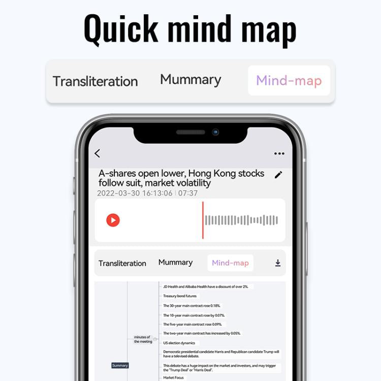 JNN A6 Portable Smart AI Magnetic Recorder Support APP Control, 8GB, 16GB, 32GB, 64GB, 128GB
