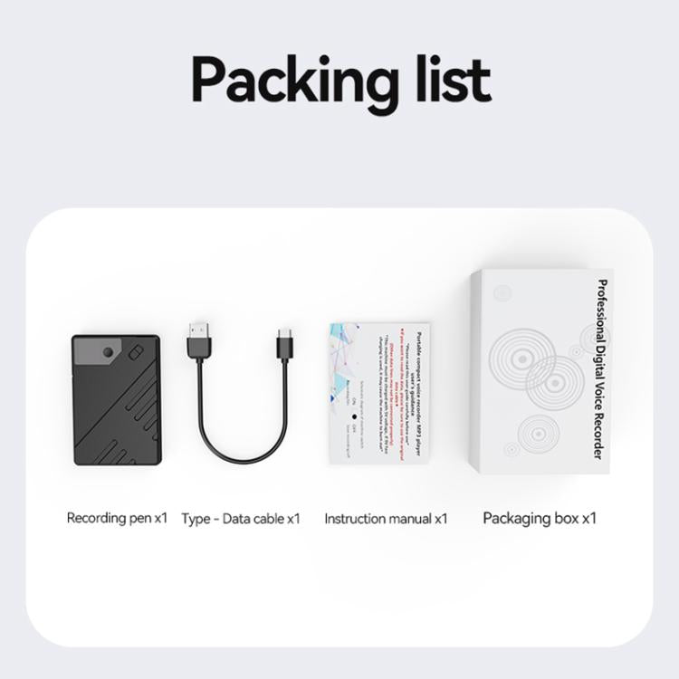 JNN A5 OLED Display Smart AI Magnetic Recorder Support APP Control, 8GB, 16GB, 32GB, 64GB, 128GB