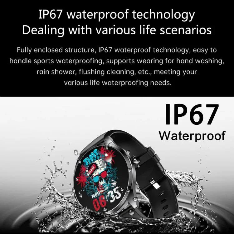 H77 หน้าจอ AMOLED 1.43 นิ้ว นาฬิกาอัจฉริยะสุขภาพและฟิตเนส กันน้ำ IP67 รองรับการโทร BT