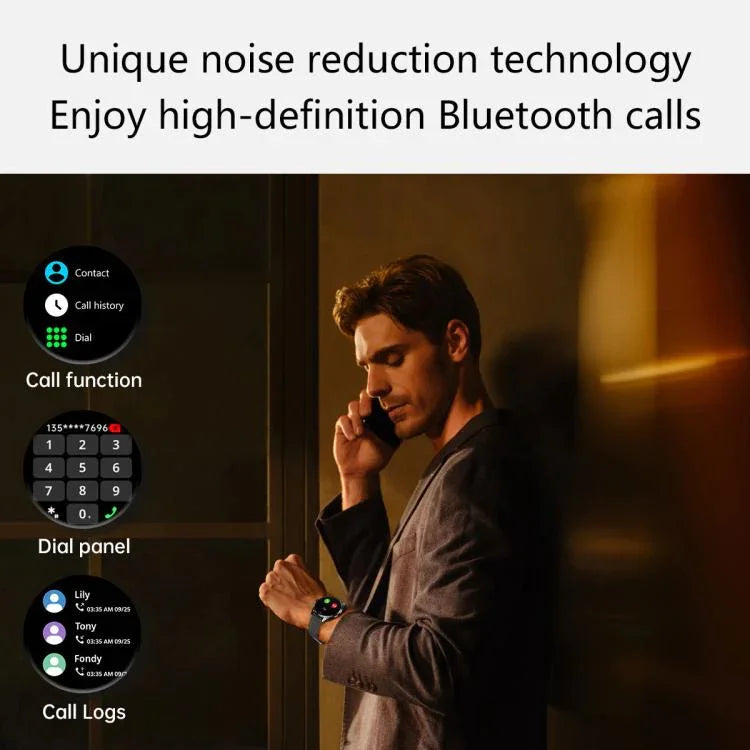 H77 หน้าจอ AMOLED 1.43 นิ้ว นาฬิกาอัจฉริยะสุขภาพและฟิตเนส กันน้ำ IP67 รองรับการโทร BT