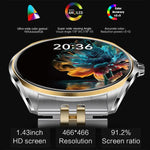 H78 หน้าจอ AMOLED 1.43 นิ้ว นาฬิกาอัจฉริยะสุขภาพและฟิตเนส กันน้ำ IP67 รองรับการโทร BT