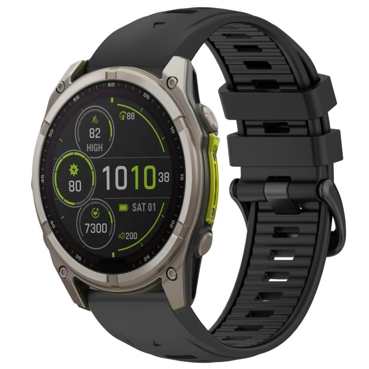 xDfind Dual Color Quick Release Steel Buckle Silicone Watch Band, For Garmin 26mm, For Garmin 22mm, For Garmin 20mm