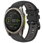 xDfind Dual Color Quick Release Steel Buckle Silicone Watch Band, For Garmin 26mm, For Garmin 22mm, For Garmin 20mm