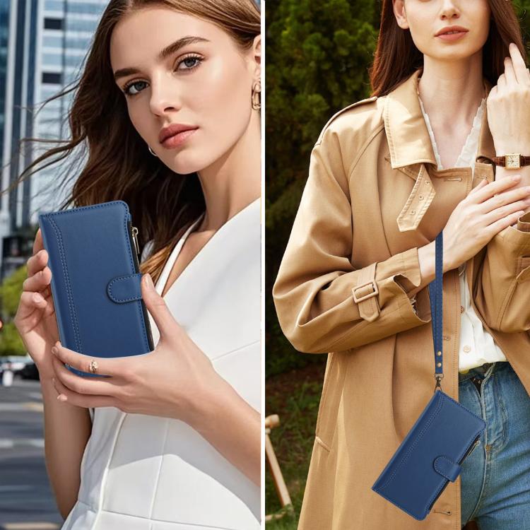 เคสหนังซิปพร้อมสายคล้องมือและช่องใส่บัตร 9 ช่องแบบปิดด้วยแม่เหล็ก สำหรับ iPhone 17e / 16e, สำหรับ iPhone 17 Pro Max, สำหรับ iPhone 17 Pro, สำหรับ iPhone 17, สำหรับ iPhone Air, สำหรับ iPhone 16 Pro Max, สำหรับ iPhone 16 Pro, สำหรับ iPhone 16 Plus
