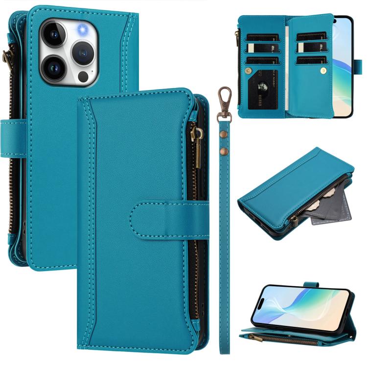 เคสหนังซิปพร้อมสายคล้องมือและช่องใส่บัตร 9 ช่องแบบปิดด้วยแม่เหล็ก สำหรับ iPhone 17e / 16e, สำหรับ iPhone 17 Pro Max, สำหรับ iPhone 17 Pro, สำหรับ iPhone 17, สำหรับ iPhone Air, สำหรับ iPhone 16 Pro Max, สำหรับ iPhone 16 Pro, สำหรับ iPhone 16 Plus