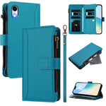 เคสหนังซิปพร้อมช่องใส่บัตร 9 ช่องและสายคล้องมือปิดด้วยแม่เหล็ก สำหรับ iPhone 11 Pro Max, สำหรับ iPhone 11, สำหรับ iPhone 11 Pro, สำหรับ iPhone XS / X, สำหรับ iPhone XR, สำหรับ iPhone XS Max, สำหรับ iPhone 8 Plus / 7 Plus
