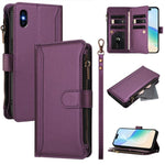 เคสหนังซิปพร้อมช่องใส่บัตร 9 ช่องและสายคล้องมือปิดด้วยแม่เหล็ก สำหรับ iPhone 11 Pro Max, สำหรับ iPhone 11, สำหรับ iPhone 11 Pro, สำหรับ iPhone XS / X, สำหรับ iPhone XR, สำหรับ iPhone XS Max, สำหรับ iPhone 8 Plus / 7 Plus