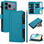 เคสหนังซิปพร้อมสายคล้องมือและช่องใส่บัตร 9 ช่องแบบปิดด้วยแม่เหล็ก สำหรับ iPhone 17e / 16e, สำหรับ iPhone 17 Pro Max, สำหรับ iPhone 17 Pro, สำหรับ iPhone 17, สำหรับ iPhone Air, สำหรับ iPhone 16 Pro Max, สำหรับ iPhone 16 Pro, สำหรับ iPhone 16 Plus