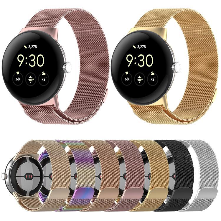 สายรัดข้อมือโลหะแม่เหล็ก Milanese xDfind สำหรับ Google Pixel Watch 4 / Watch 3 45mm, สำหรับ Google Pixel Watch 4 / 3 / 2 / 1 41mm
