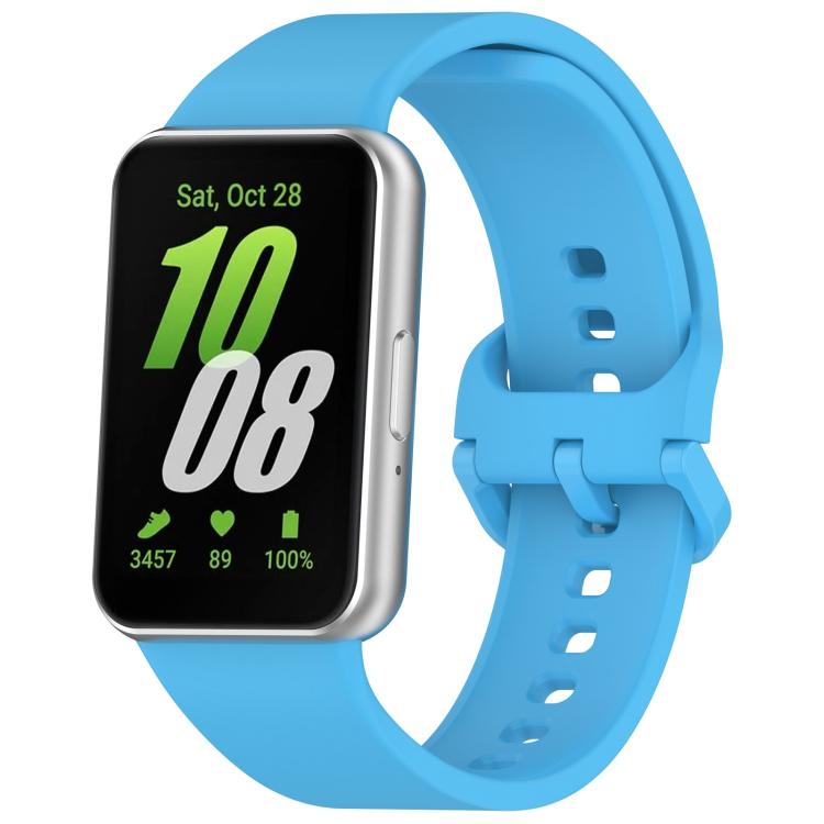 สายรัดนาฬิกาซิลิโคนหัวเข็มขัดสีสันสดใสสีพื้น xDfind สำหรับ Samsung Galaxy Fit3 SM-R390