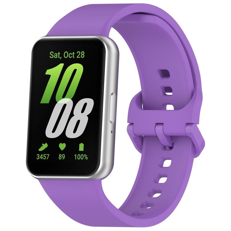 สายรัดนาฬิกาซิลิโคนหัวเข็มขัดสีสันสดใสสีพื้น xDfind สำหรับ Samsung Galaxy Fit3 SM-R390
