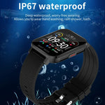 นาฬิกาอัจฉริยะหน้าจอ TFT 1.54 นิ้ว กันน้ำมาตรฐาน IP67 สายซิลิโคนสำหรับธุรกิจและกีฬา รองรับการตรวจจับการนอน / ตรวจวัดอัตราการเต้นหัวใจ / ตรวจวัดความดันโลหิต สายซิลิโคน