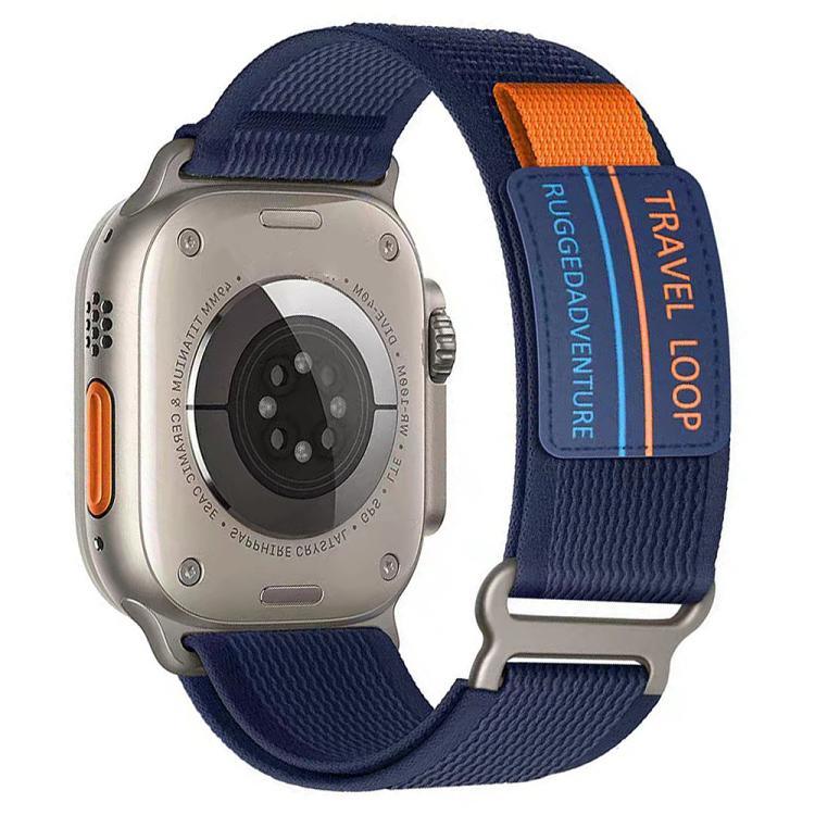 สายรัดนาฬิกาไนลอนถักแบบห่วงหัวเข็มขัดโลหะสองชั้น xDfind สำหรับ Apple Watch ขนาด 46 มม. / 49 มม. / 45 มม. / 44 มม. และ 42 มม. / 41 มม. / 40 มม. / 38 มม.