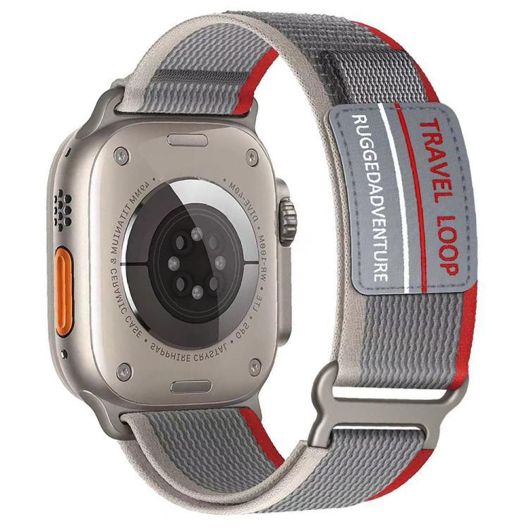 สายรัดนาฬิกาไนลอนถักแบบห่วงหัวเข็มขัดโลหะสองชั้น xDfind สำหรับ Apple Watch ขนาด 46 มม. / 49 มม. / 45 มม. / 44 มม. และ 42 มม. / 41 มม. / 40 มม. / 38 มม.