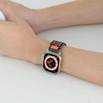 สายรัดนาฬิกาไนลอนถักแบบห่วงหัวเข็มขัดโลหะสองชั้น xDfind สำหรับ Apple Watch ขนาด 46 มม. / 49 มม. / 45 มม. / 44 มม. และ 42 มม. / 41 มม. / 40 มม. / 38 มม.