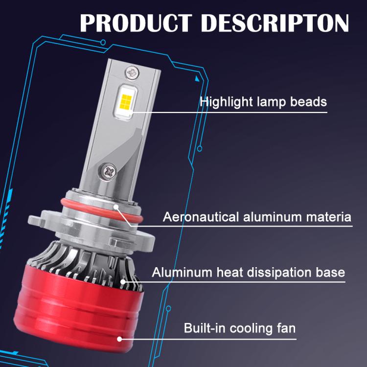 2pcs 25W 2500lm 6000K Car LED Headlight Bulb, 9004, 9005, 9006, 9007, H1, H4, H7, H11