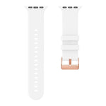 สายรัดนาฬิกาซิลิโคนสีพื้นทองกุหลาบ พร้อมหัวเข็มขัด สำหรับ Apple Watch ขนาด 42 มม. / 41 มม. / 40 มม. / 38 มม.
