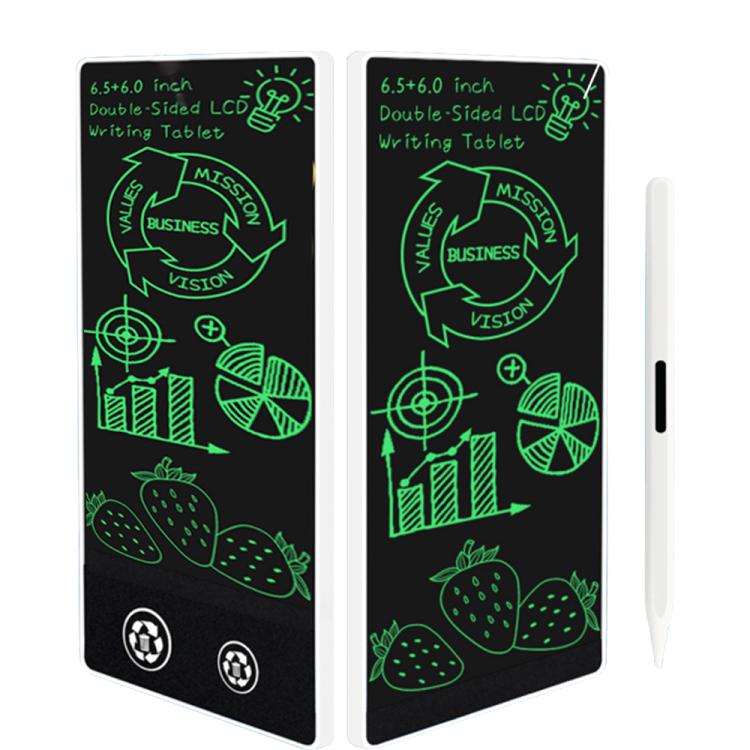Simple Full Screen LCD Drawing Board Writing Tablet, 6.5+6.0 inch White / Green Writing, 6.5+6.0 inch White / Color Writing, 6.5 inch Black / Green Thin Writing, 6.5 inch Black / Green Writing, 6.5+6.0 inch Black / Green Thin Writing                   ...
