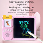 8.5 inch Children Early Education Drawing Board Card English Audiobooks, Blue / 112 Cards, Pink / 112 Cards, Blue / 255 Cards, Pink / 255 Cards