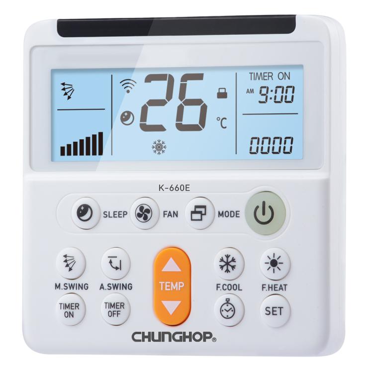 รีโมทคอนโทรลเครื่องปรับอากาศอเนกประสงค์ CHUNGHOP K-660E