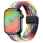 สายรัดนาฬิกาทอแบบห่วงหัวเข็มขัดแม่เหล็ก xDfind สำหรับ Apple Watch ขนาด 46 มม. / 49 มม. / 45 มม. / 44 มม. และ 42 มม. / 41 มม. / 40 มม. / 38 มม.